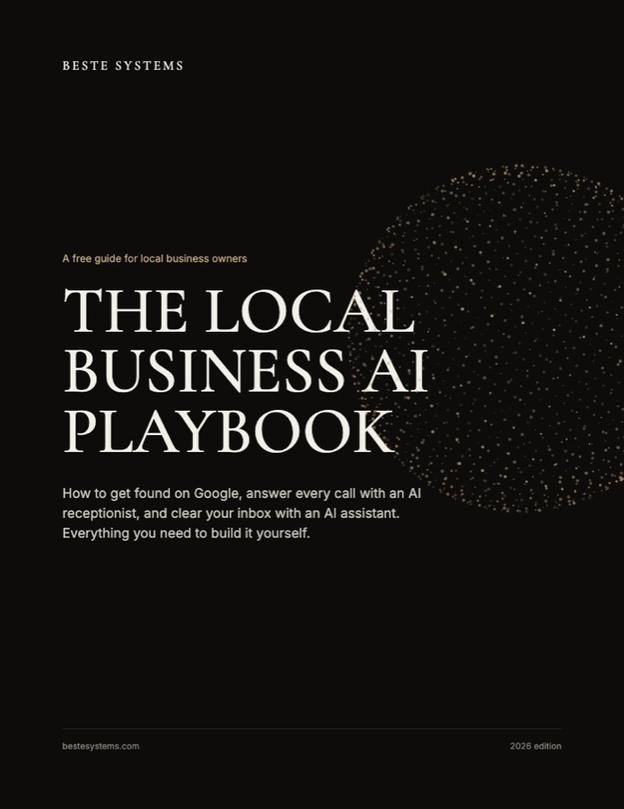 Cover of The Local Business AI Playbook by Beste Systems